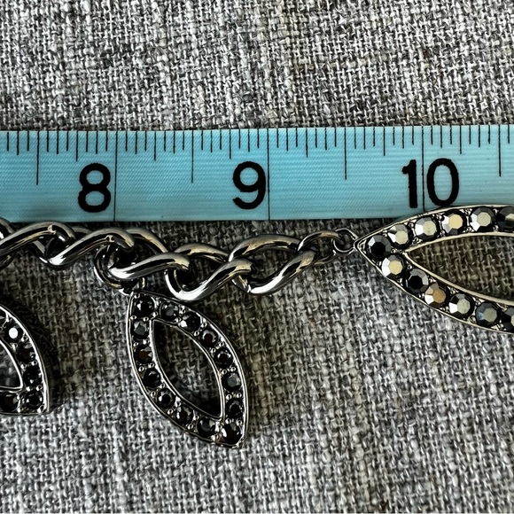 St. John Collection Swarovski Crystal Leaf Chain Belt - Picture 11 of 16